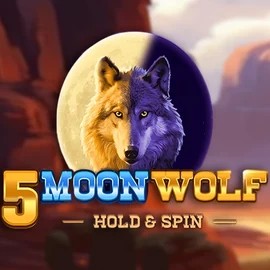 5 Moon Wolf slot logo by Apparat Gaming at Lyra Bet Casino
