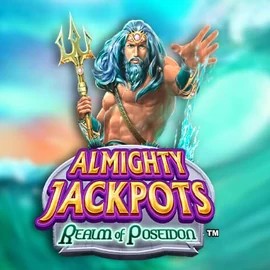 Official Jackpots logo: Almighty Jackpots – Realm of Poseidon by Novomatic at Lyra Bet Casino