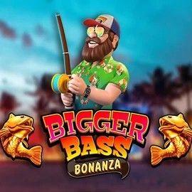 Bigger Bass Bonanza slot logo by Pragmatic Play at Lyra Bet Casino