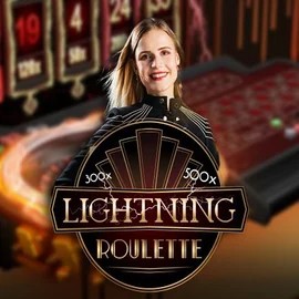 Lightning Roulette slot icon by Evolution, available at Lyra Bet Casino
