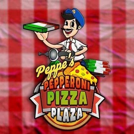 Peppe’s Pepperoni Pizza Plaza slot logo by Pragmatic Play at Lyra Bet Casino