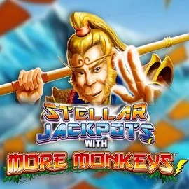 Official Jackpots logo: Stellar Jackpots with More Monkeys by Lightning Box Game at Lyra Bet Casino