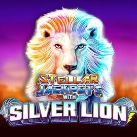 Stellar Jackpots with Silver Lion slot visual from Lightning Box Game available on casinolyra.bet